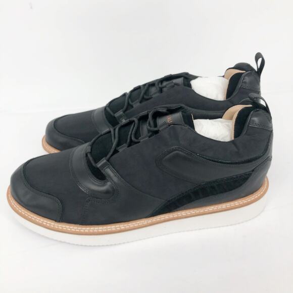 MARCUS ALEXANDER Mens Barlow Low Top Sneakers US 13 EU 46 Black Leather NWOB - Picture 7 of 12